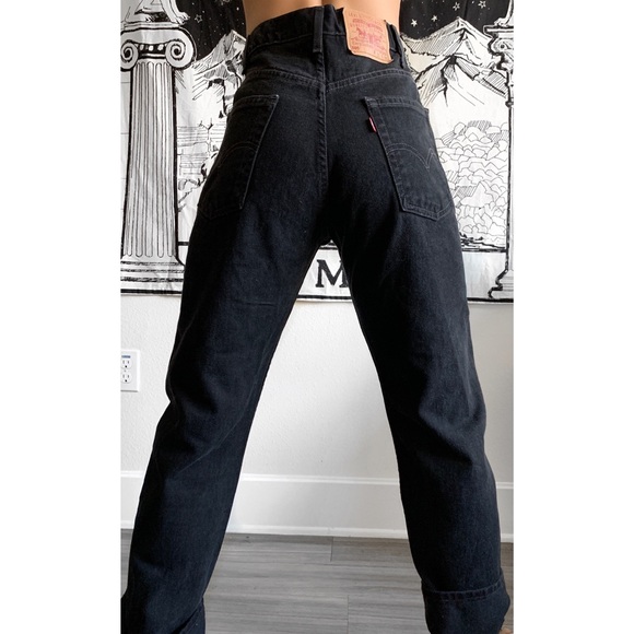 SOLD Vintage Black Levi 505s - Picture 3 of 4